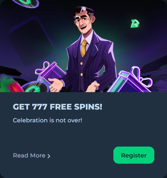 bonus-1 777 free spins promotion mascot gifts