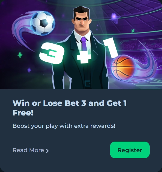 bonus-6 3+1 betting promotion sports mascot
