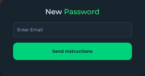 Password reset email field send instructions