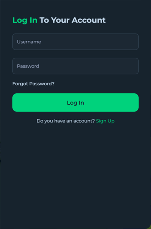 login Login form username password button