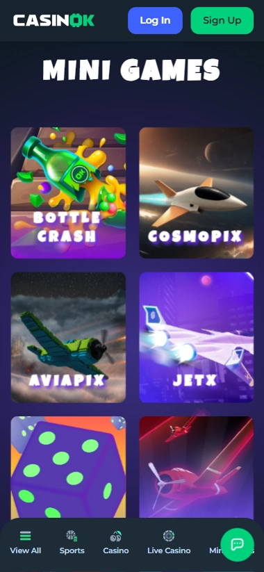 screen-3 Mini games mobile lobby Bottle Crash JetX