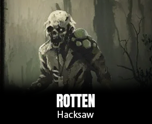 Rotten Hacksaw zombie dark forest